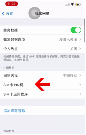 莱西苹果14维修网分享如何给iPhone14的SIM卡设置密码 